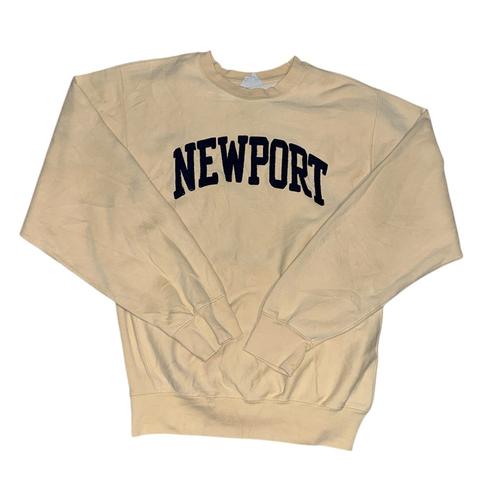 Vintage Pro Weave Newport Crewneck yellow blue patches men’s small Rhode Island